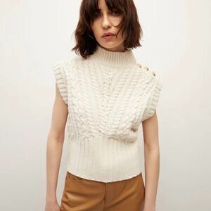 Veronica Beard Holton Cable Knit Vest